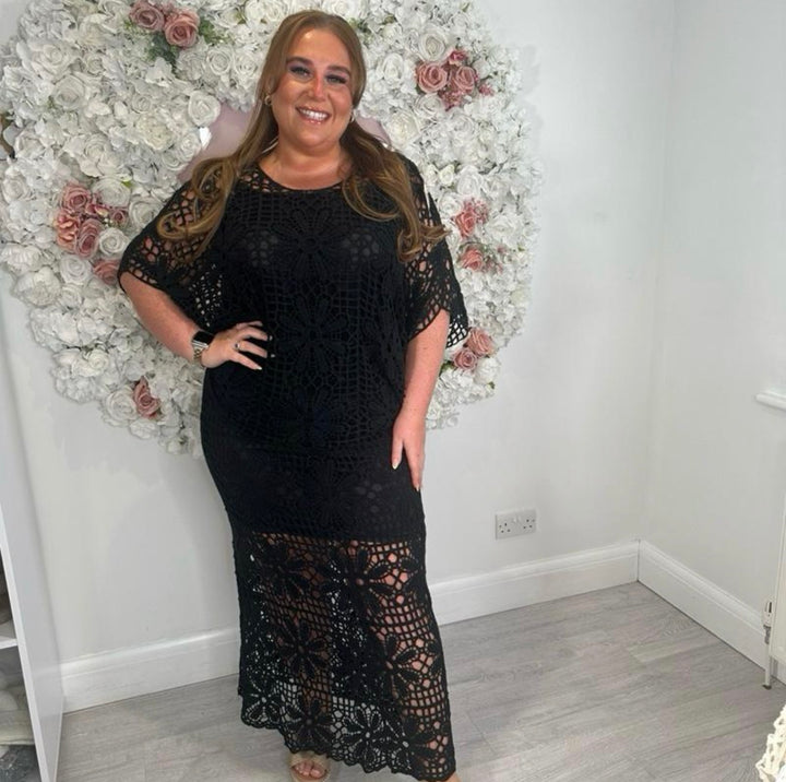 Daisy crochet fully lined skirt and top co ord Womenswear