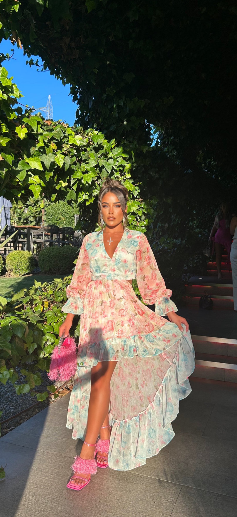 SADIE Floral Ruffle Tiered Dress