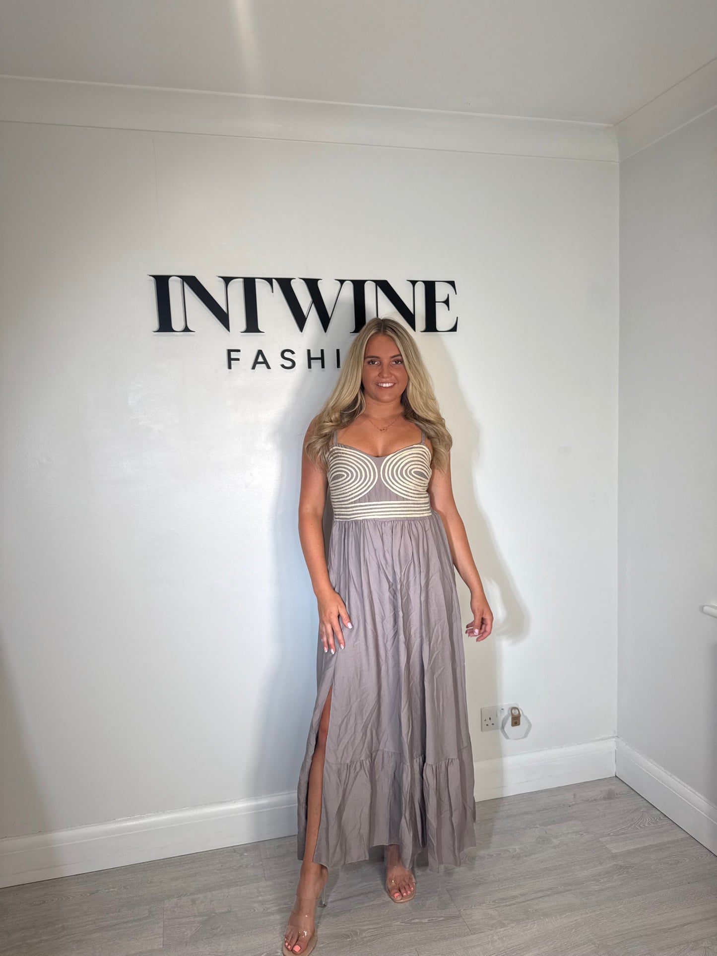 Gab Crochet Split Skirt Dress
