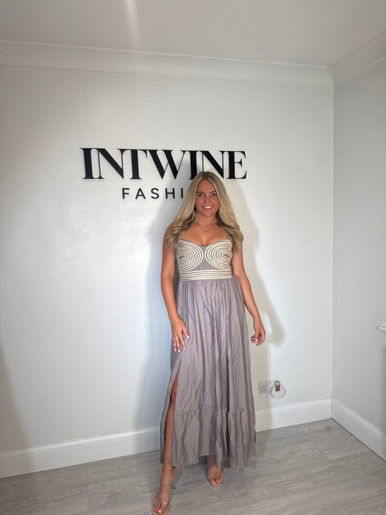 Gab Crochet Split Skirt Dress