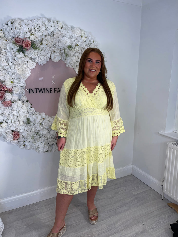 Plus Size Short Embroidery Dayna Dress