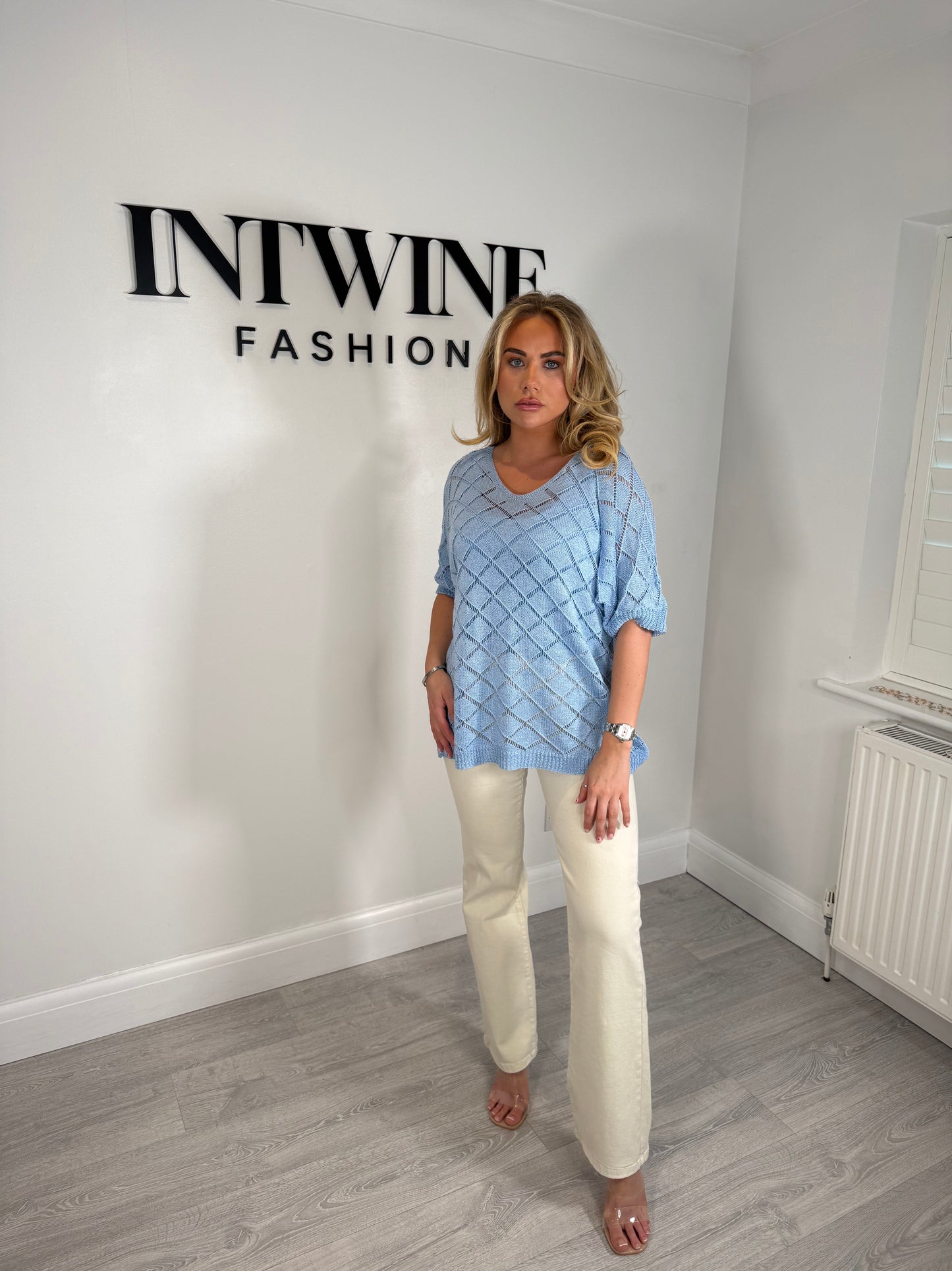 Kirsty Crochet knit top With Vest