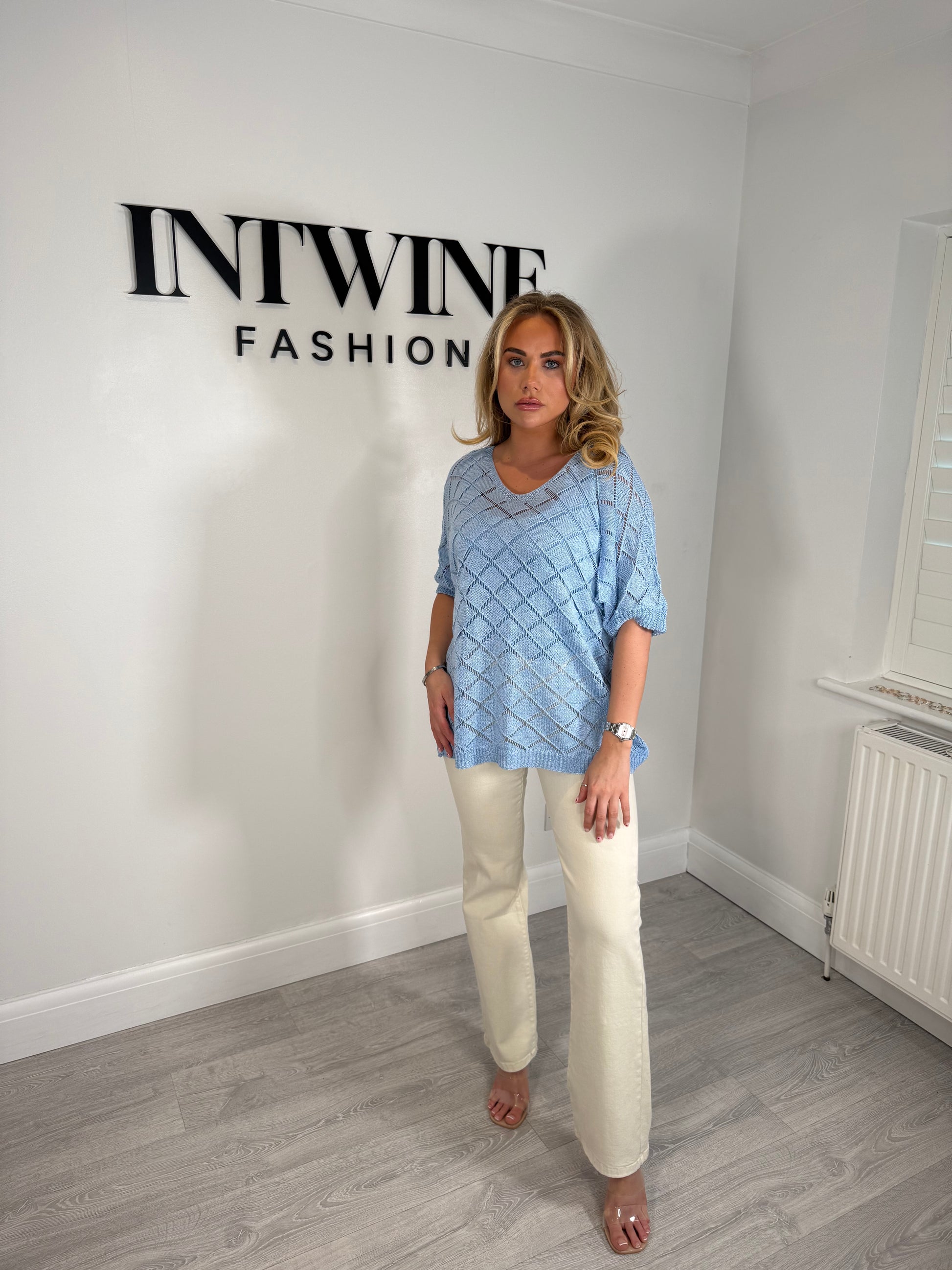 Kirsty Crochet knit top With Vest