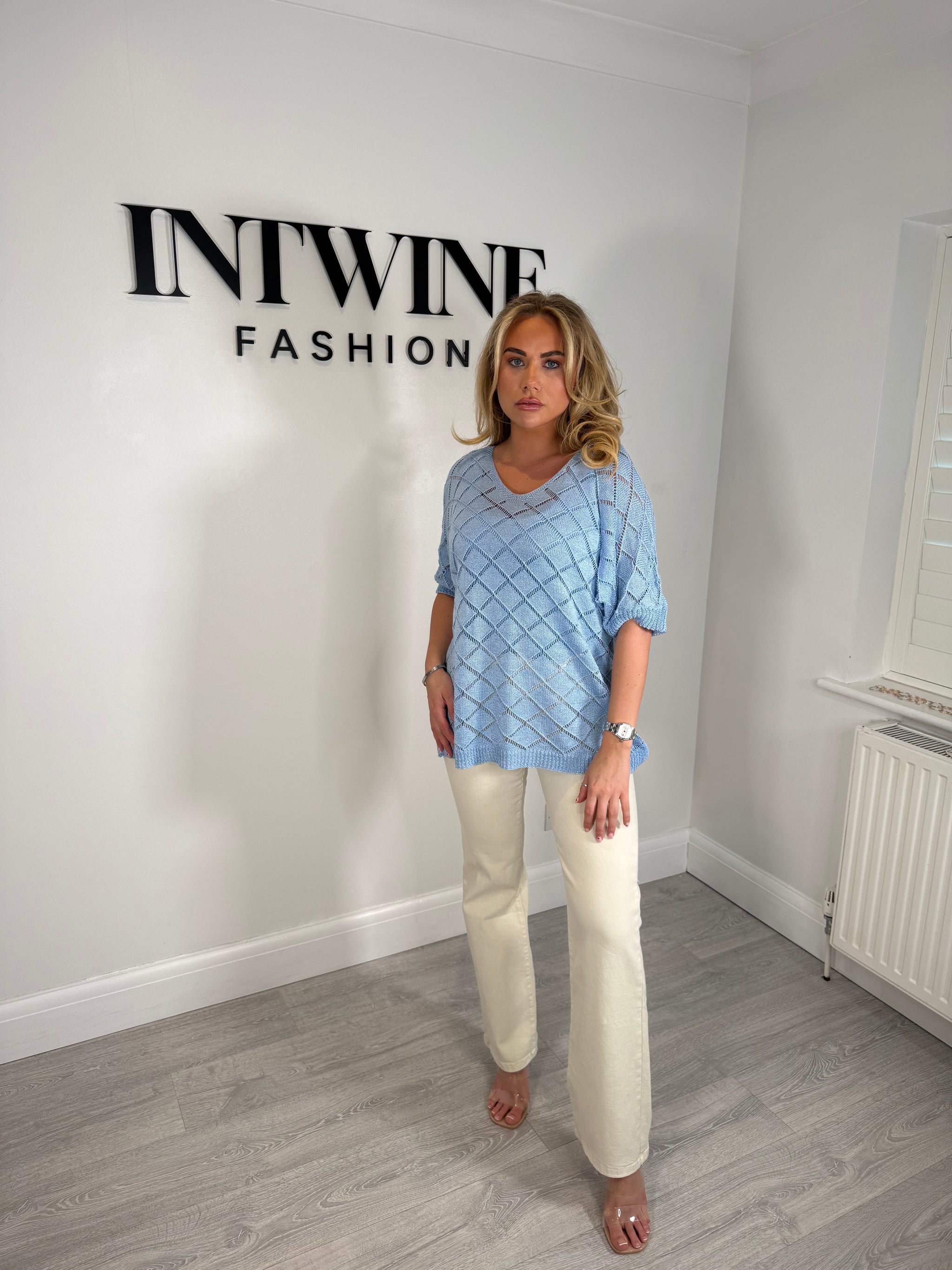 Kirsty Crochet knit top With Vest