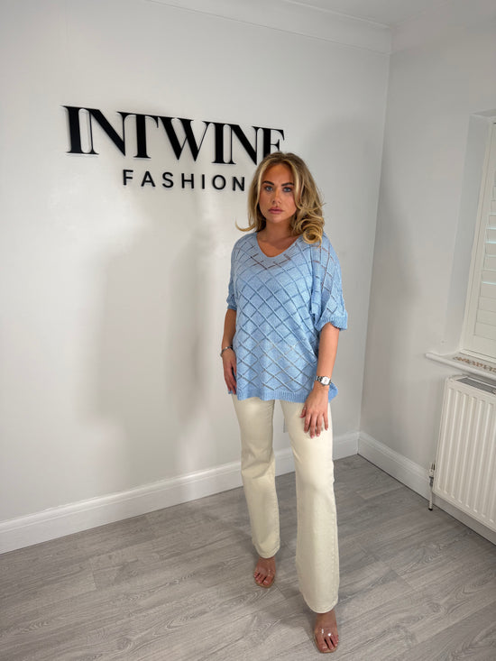 Kirsty Crochet knit top With Vest