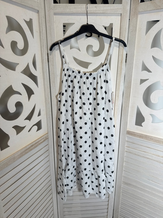 Alex polka dot cheesecloth dress
