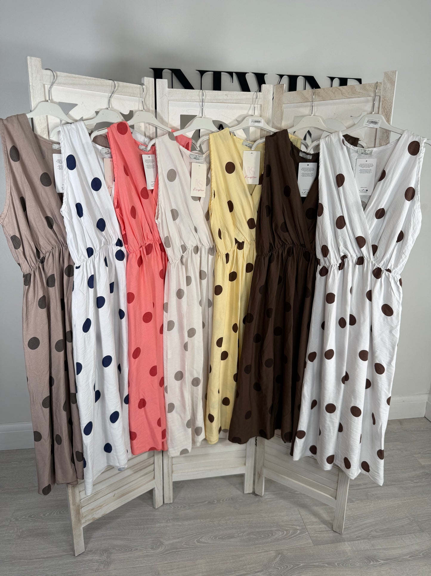 Layla Spotty V Neck Dress