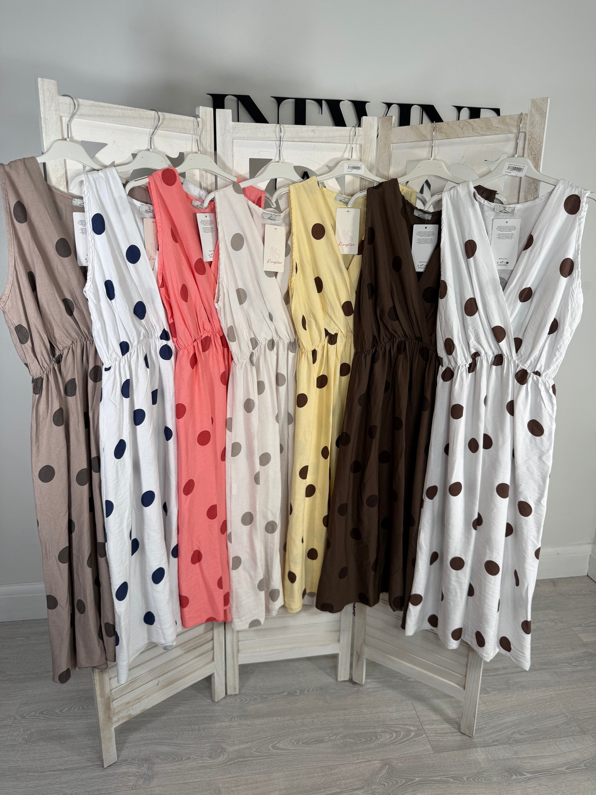 Layla Spotty V Neck Dress