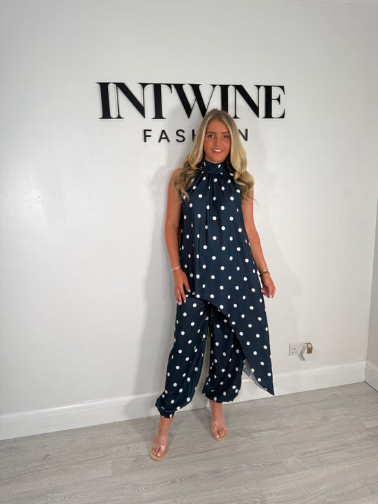 Phoebe polka dot asymmetric coord