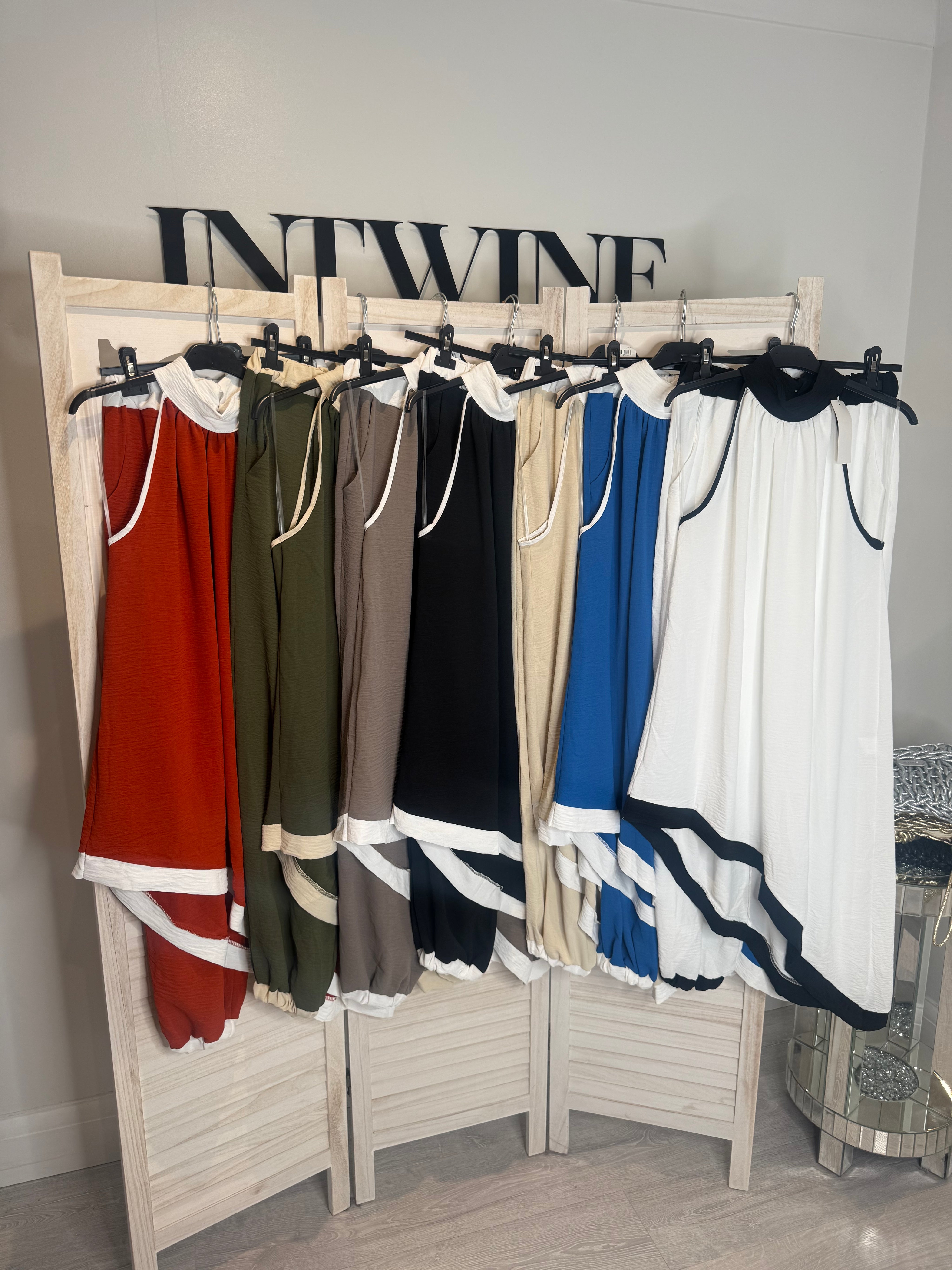 Elise Two Tone Halter Neck Coord