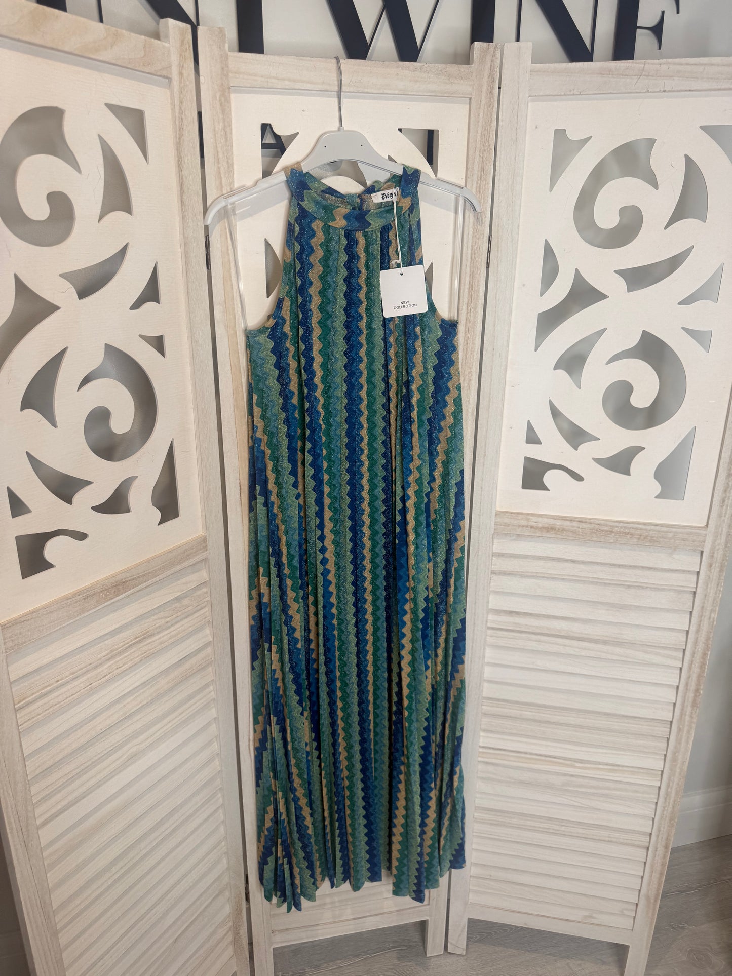 Mellisa metallic zig zag print dress