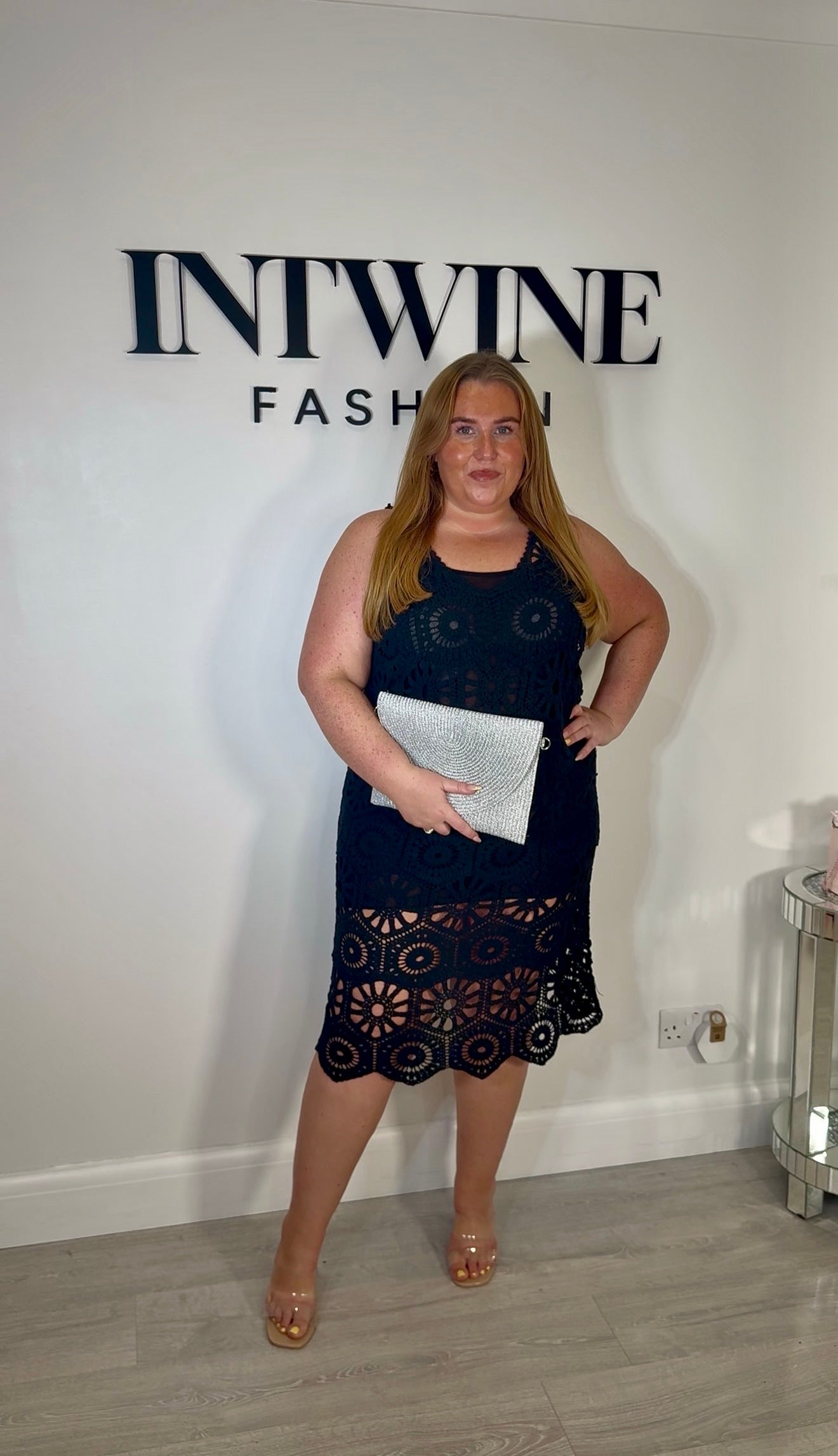 Penelope Crochet Dress With Lining