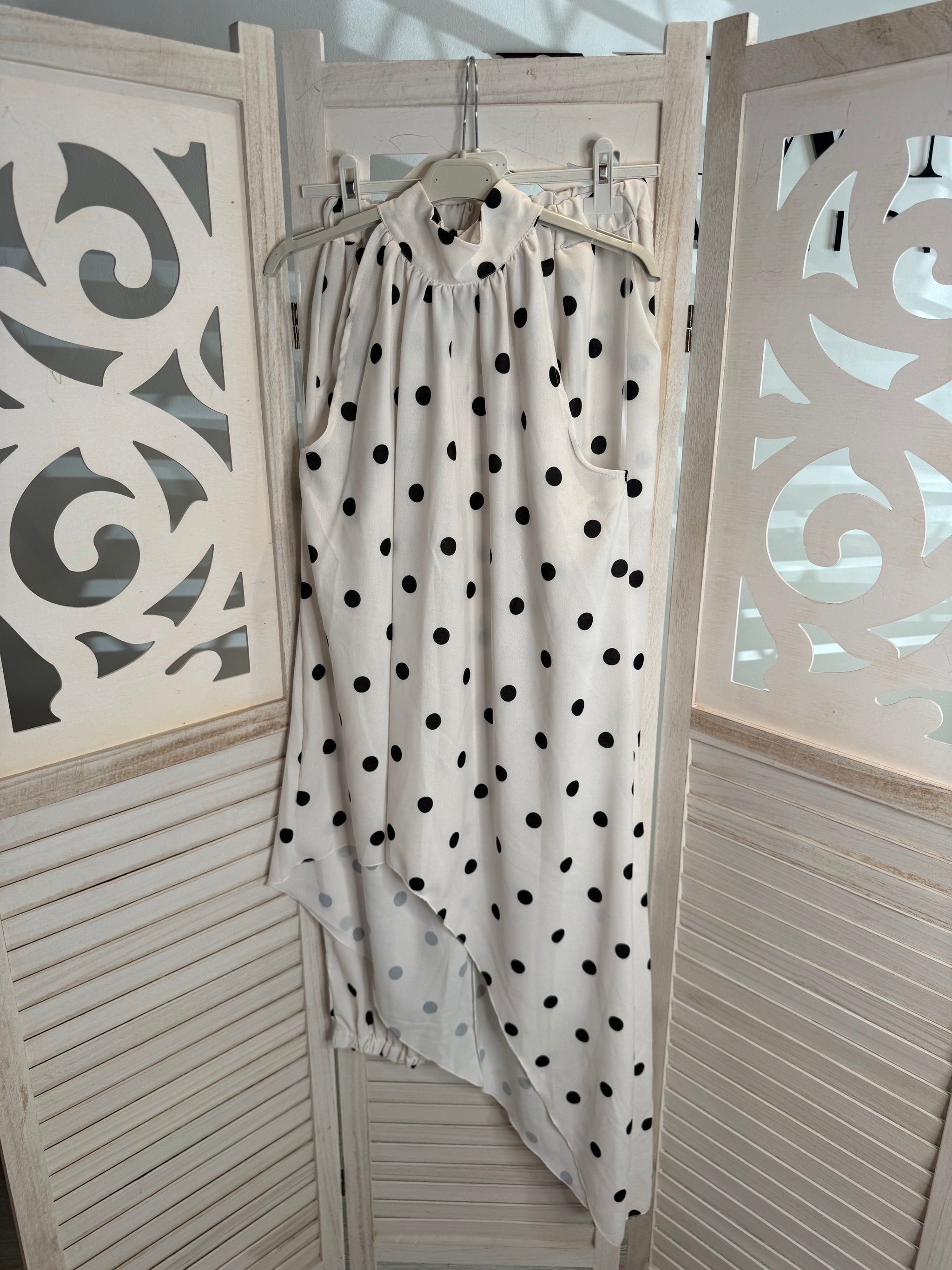 Phoebe polka dot asymmetric coord