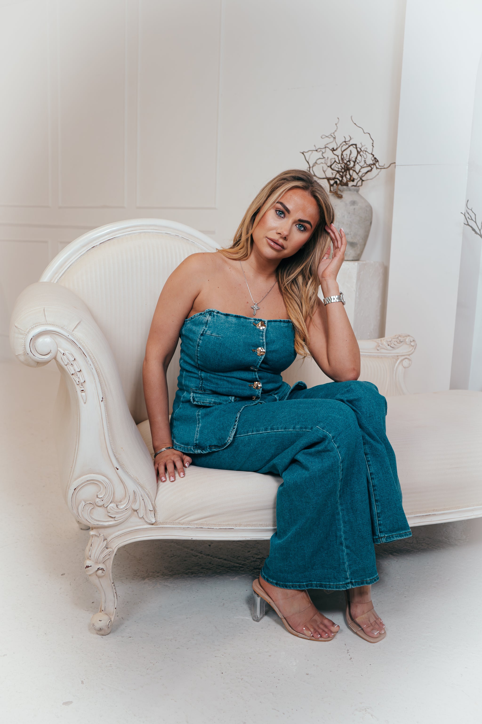 ERIN Double Denim Bandeau Co-Ord