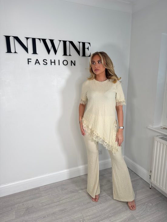 Frankie Lace Edge Asymmetric Co-ord