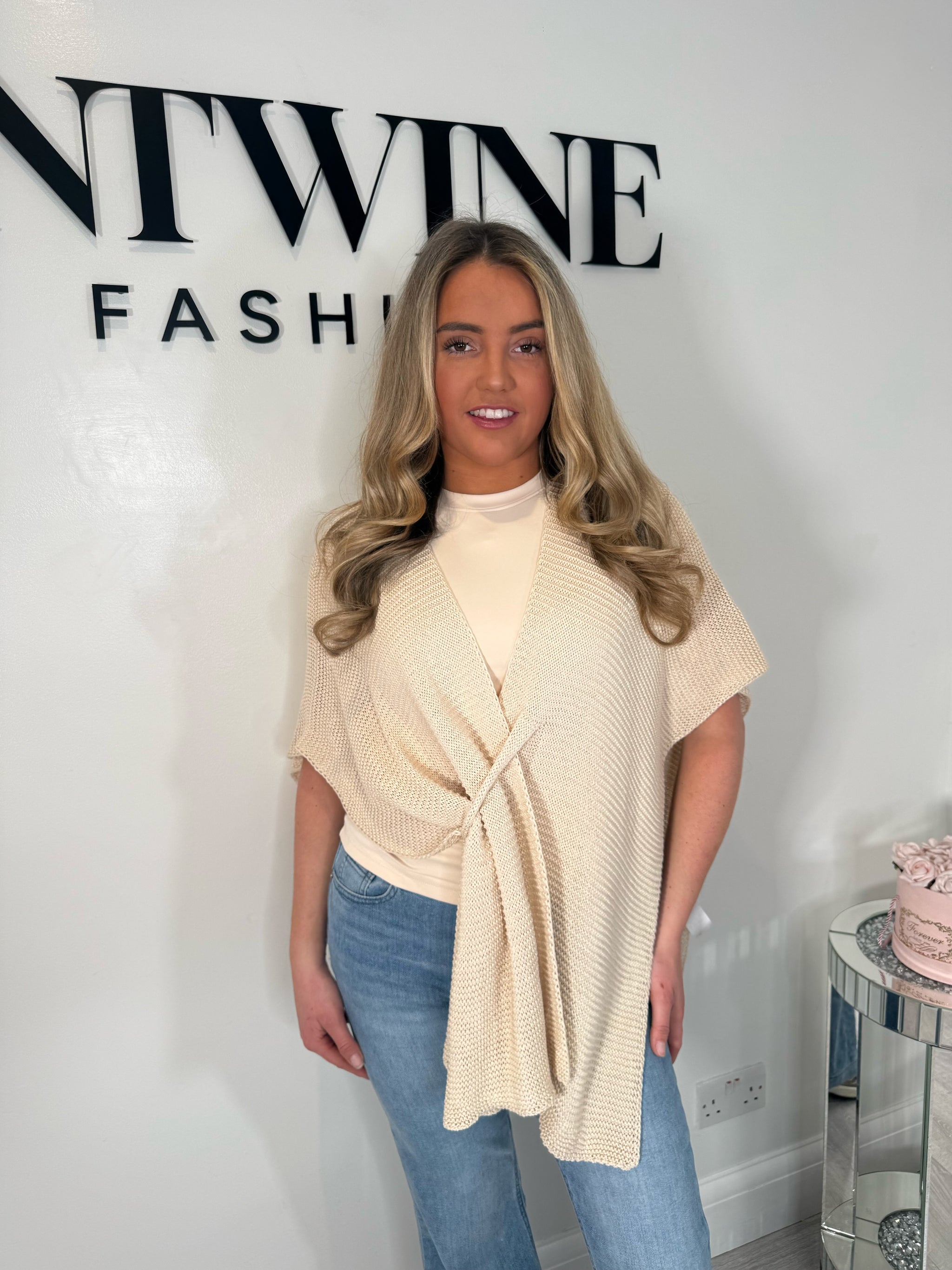 Saff Cross Knit Top