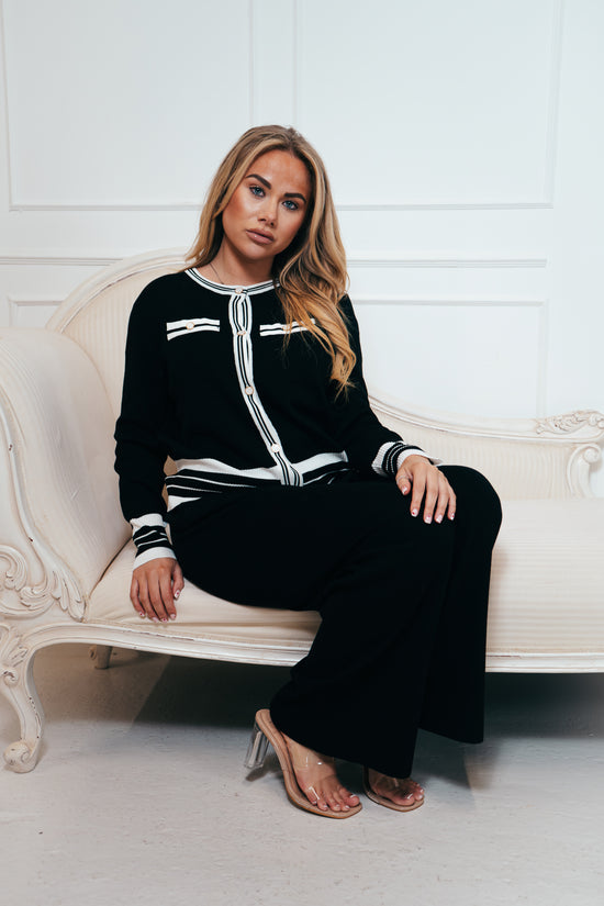 FREYA Black Monochrome Flared Set