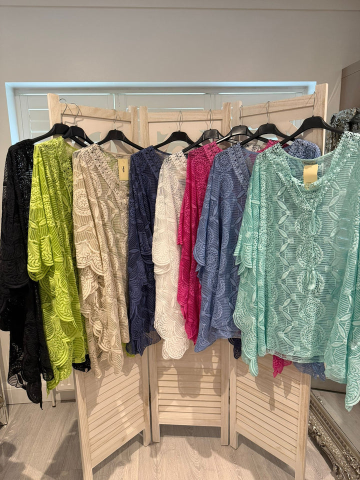 Sandy tassel patterned kaftan