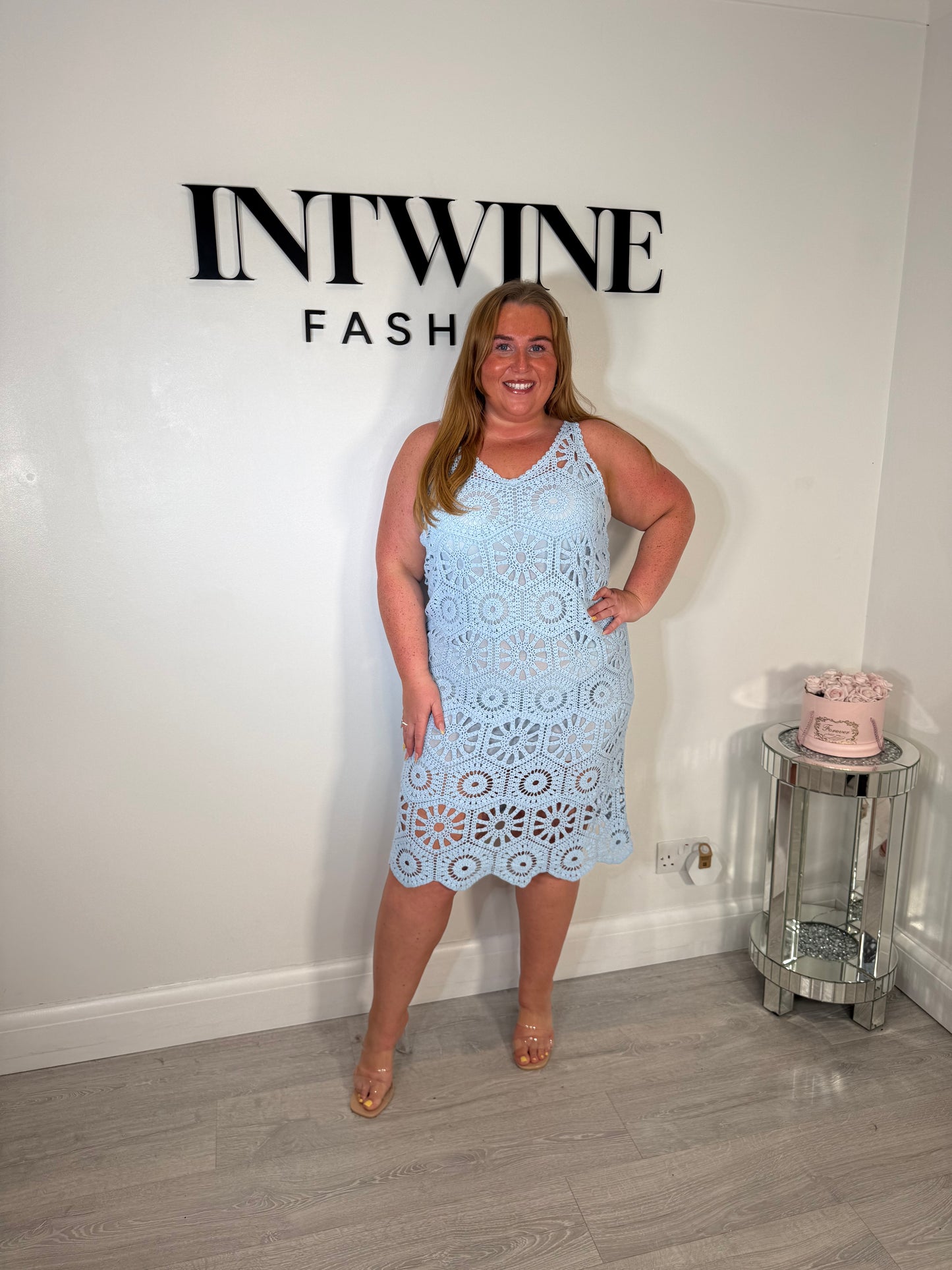 Penelope Crochet Dress With Lining