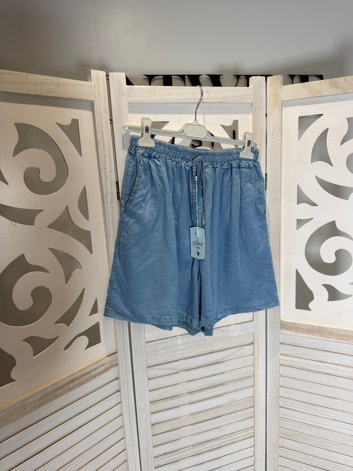Dora denim chambray shorts