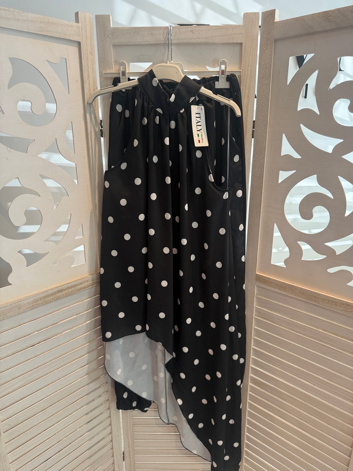 Phoebe polka dot asymmetric coord
