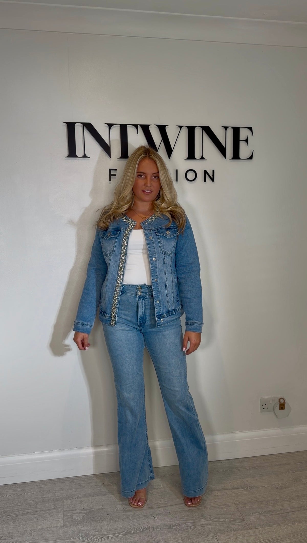 Anna Denim diamonte jacket