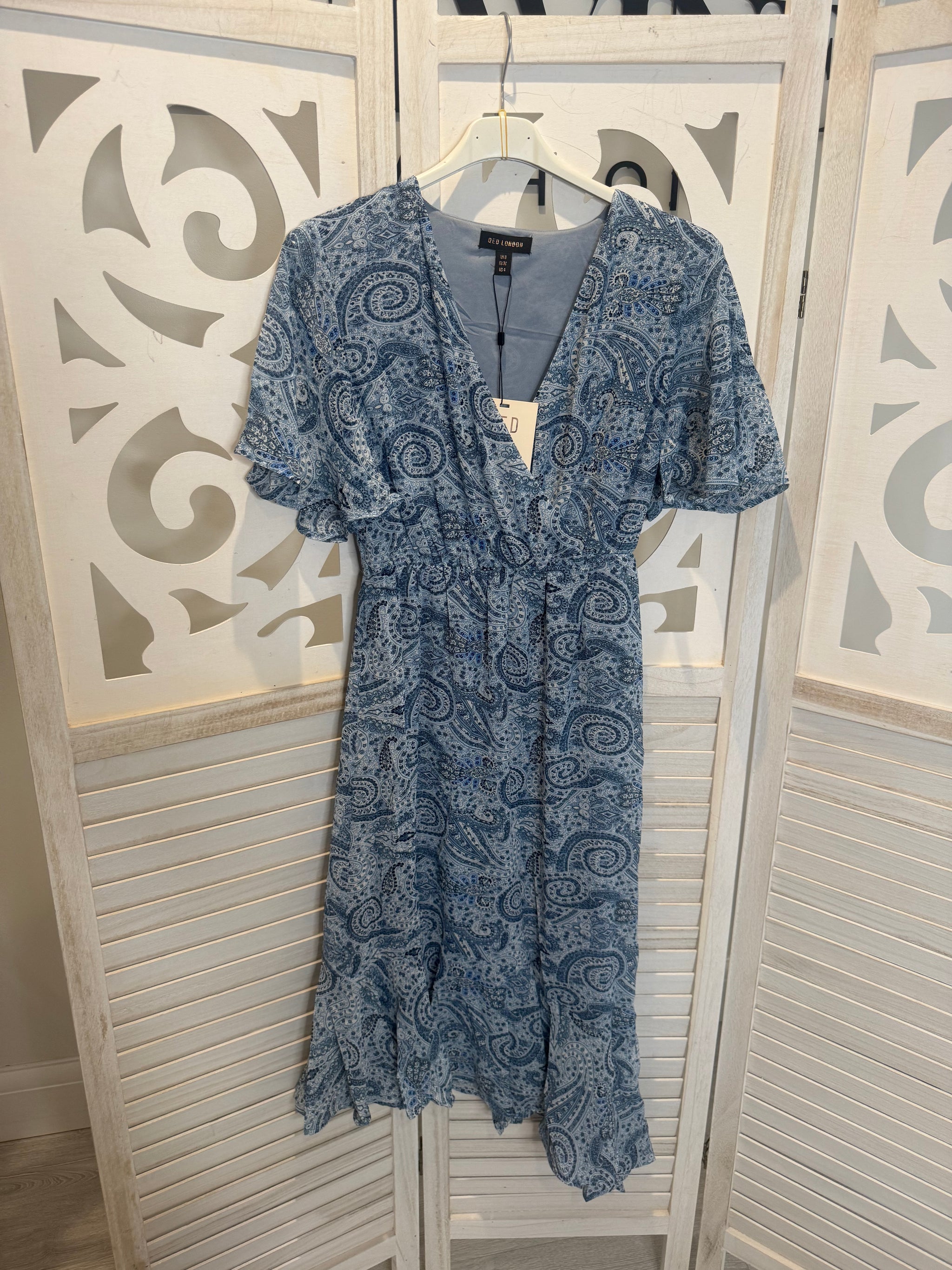 Florrie paisley elastic dress