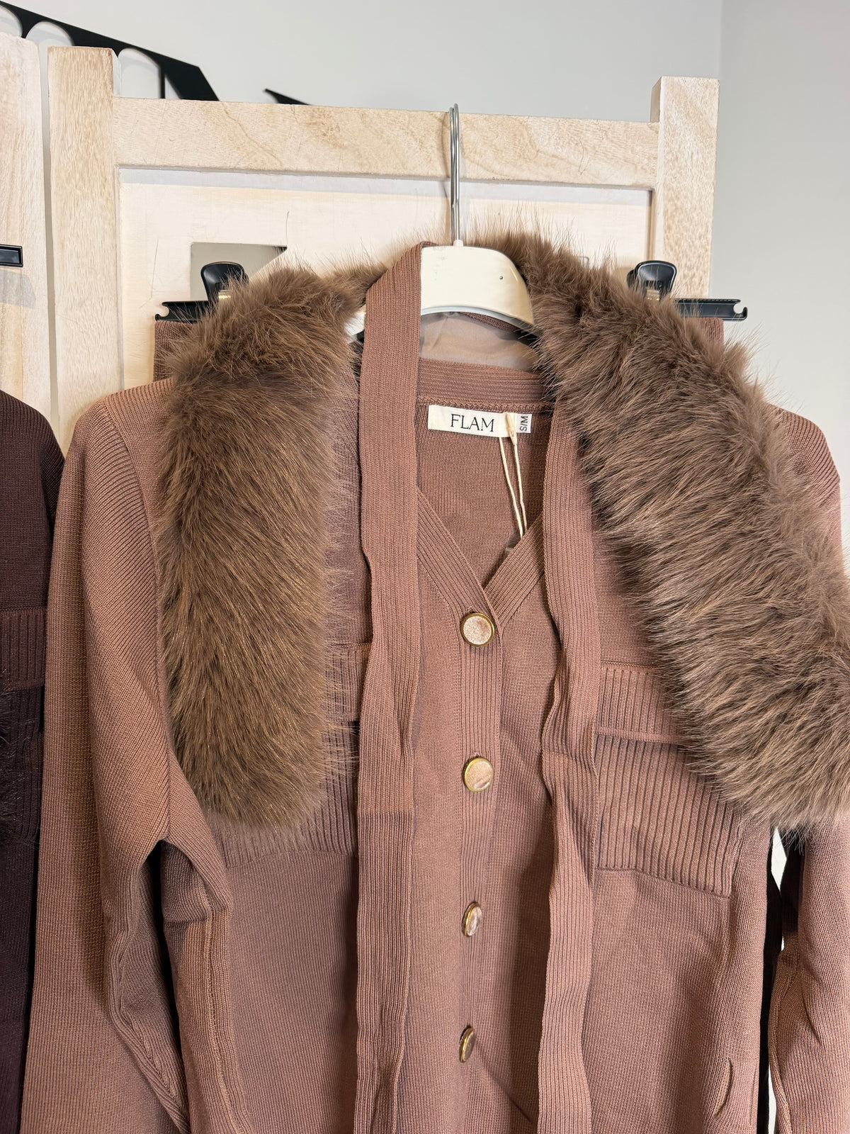 Lucia Detachable Fur Soft Loungeset With Belt