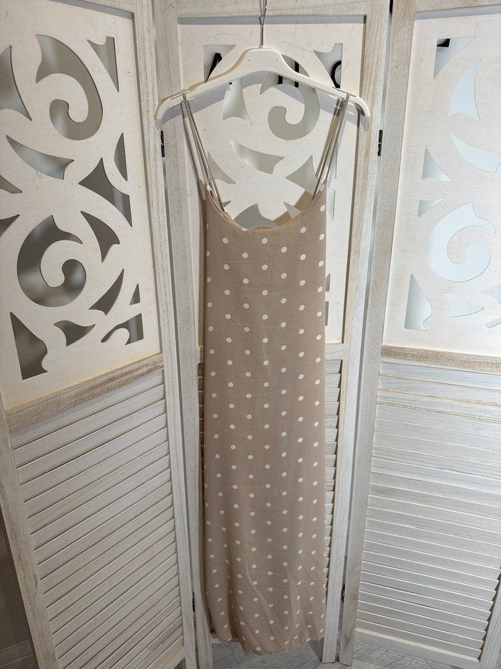 Macy spaghetti strap dress with elasticated back