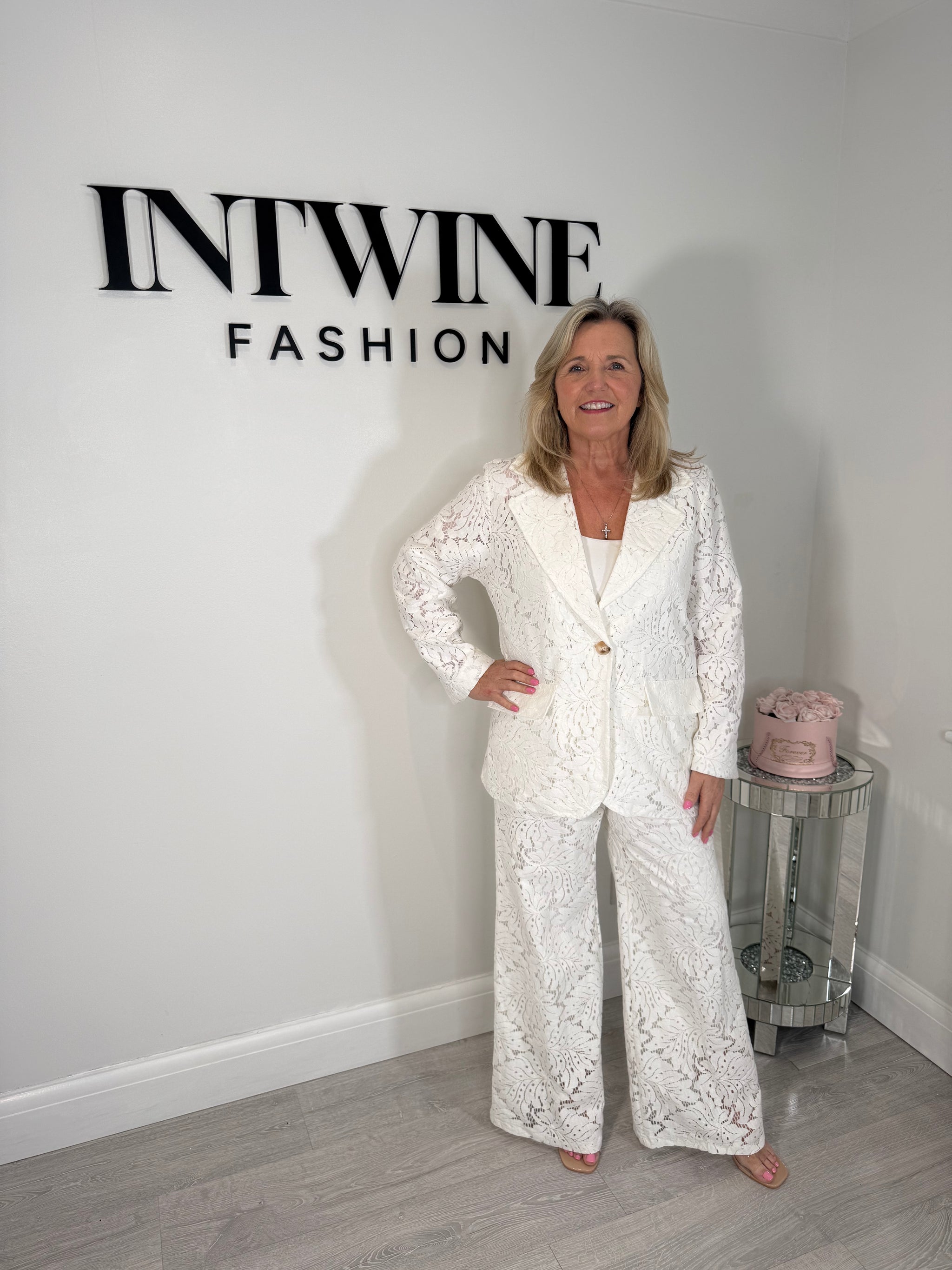 CASEY Lace Lined Trouser Suit