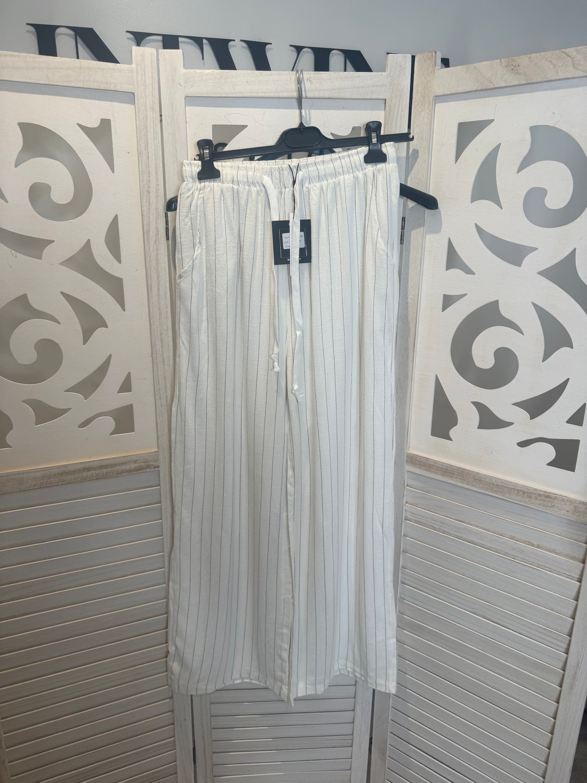 Linen Stripe Trousers